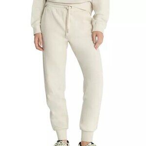 The Kooples Women’s Size Large Cream Joggers Sweatpants Elastic Waist Drawstring